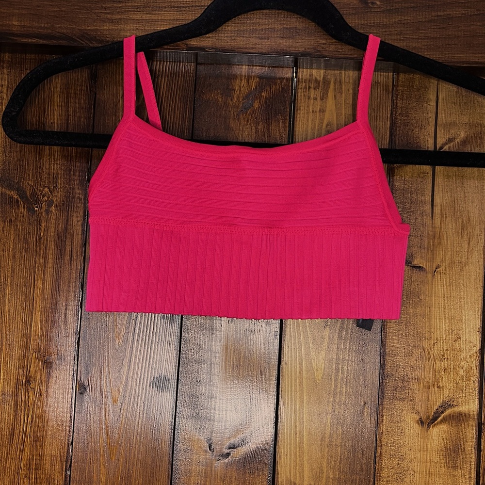 Urban Outfitters, Out From Under ribbed bra top, pink, XS/S